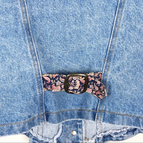Vintage Paris Blues Patchwork Denim Jean Vest S - Picture 5 of 11